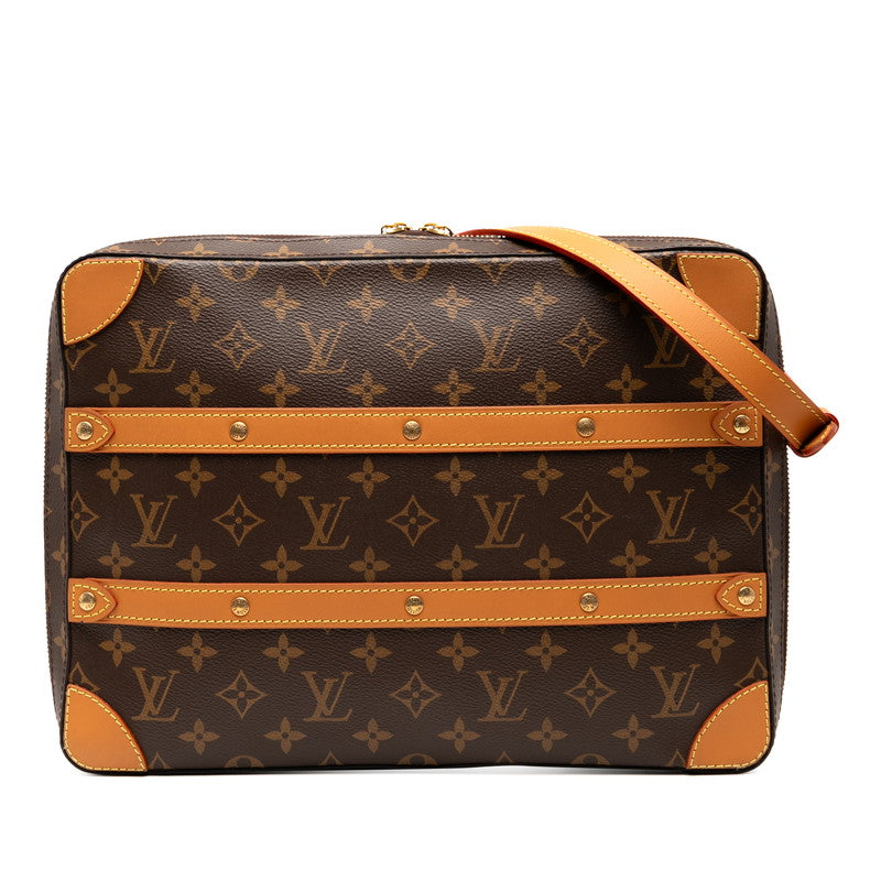 ルイ ヴィトン モノグラム ソフトトランク メッセンジャーMM ショルダーバッグ M44754 ブラウン PVC レザー レディース LOUIS VUITTON 【中古】