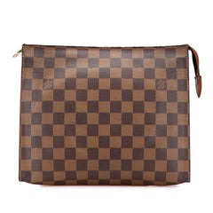 ルイ ヴィトン ダミエ ポッシュ トワレット26 セカンドバッグ N47543 ブラウン PVC レザー レディース LOUIS VUITTON 【中古】