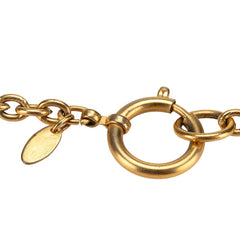 シャネル ロゴ ラウンド サークル ペンダントネックレス ゴールド メッキ レディース CHANEL 【中古】