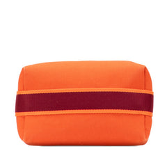 エルメス ブリッドアブラックPM ハンドバッグ オレンジ キャンバス レディース HERMES 【中古】