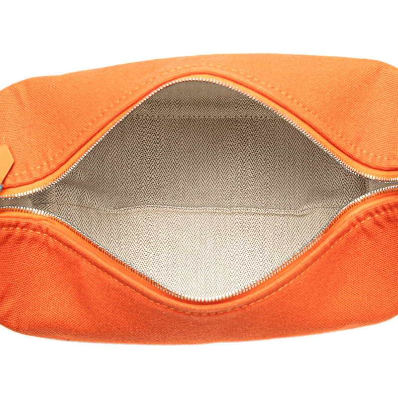エルメス ブリッドアブラックPM ハンドバッグ オレンジ キャンバス レディース HERMES 【中古】