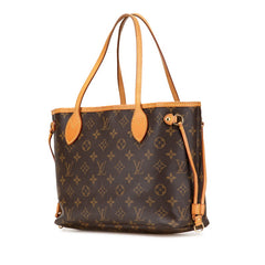 ルイ ヴィトン モノグラム ネヴァーフルPM ハンドバッグ トートバッグ M40155 ブラウン PVC レザー レディース LOUIS VUITTON 【中古】