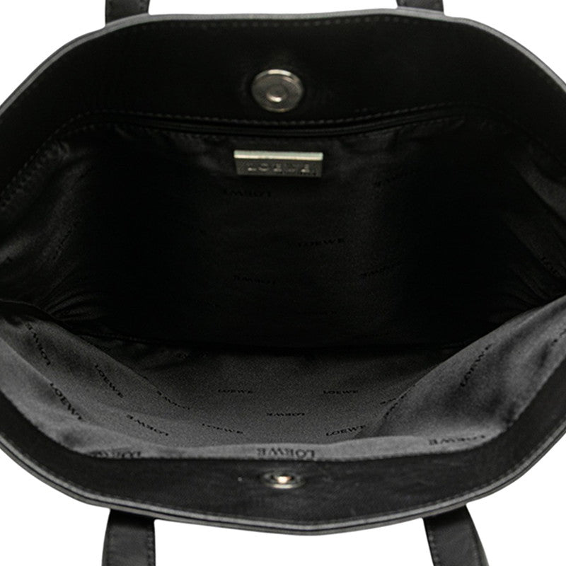 ロエベ アナグラム ハンドバッグ トートバッグ ブラック レザー レディース LOEWE 【中古】