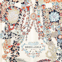 エルメス カレ90 BRIDES de GALA en fleurs ブリッド ドゥ ガラ アン フルール スカーフ ベージュ マルチカラー シルク レディース HERMES 【中古】