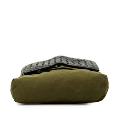 ボッテガヴェネタ イントレチャート エコバッグ トートバッグ 折りたたみ ブラック カーキ レザー ナイロン レディース BOTTEGAVENETA 【中古】