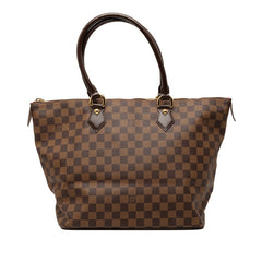 ルイ ヴィトン ダミエ サレヤMM トートバッグ N51182 ブラウン PVC レザー レディース LOUIS VUITTON 【中古】