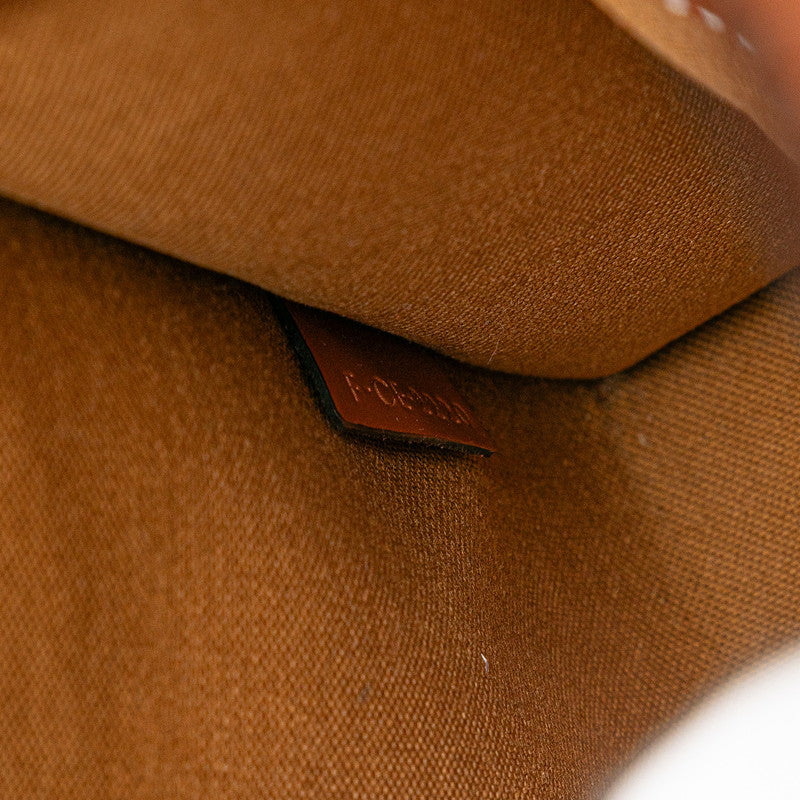 セリーヌ トリオンフ バーティカルカバ ミニ トートバッグ ショルダーバッグ 2WAY ブラック ブラウン PVC レザー レディース CELINE 【中古】