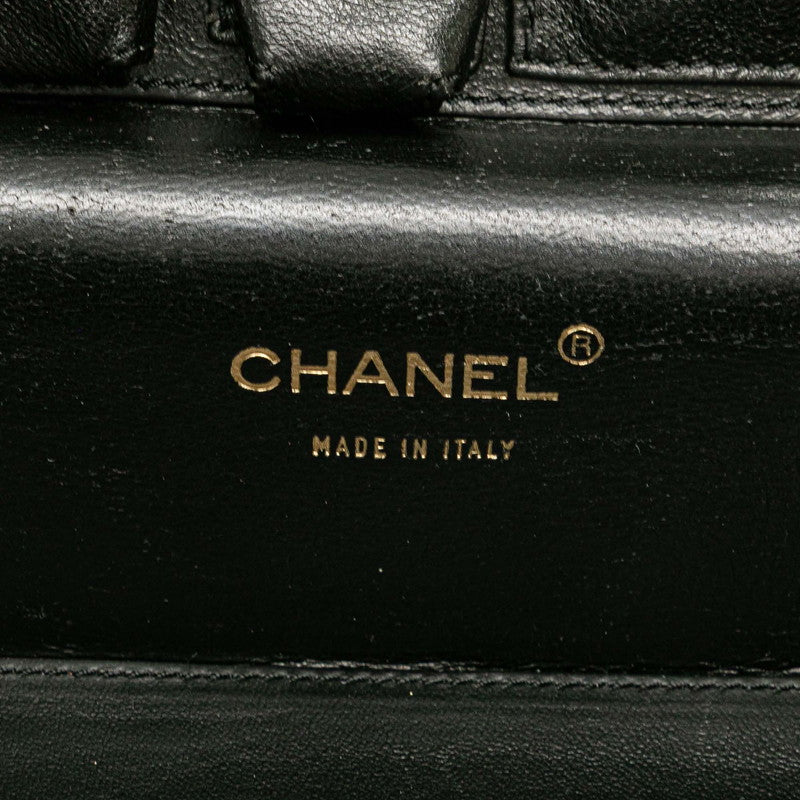 シャネル マトラッセ ココマーク チェーン バニティバッグ ブラック レザー レディース CHANEL 【中古】