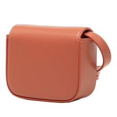 セリーヌ トリオンフ ミニ クロード 斜め掛け ショルダーバッグ ポシェット ピンクオレンジ レザー レディース CELINE 中古