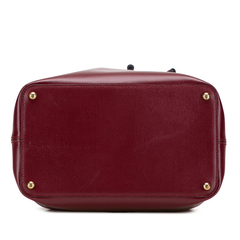 カルティエ マストライン ショルダーバッグ ワインレッド ボルドー レザー レディース CARTIER 【中古】