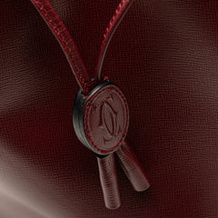 カルティエ マストライン ショルダーバッグ ワインレッド ボルドー レザー レディース CARTIER 【中古】