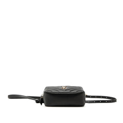 サンローラン ルー タッセル 斜め掛け ショルダーバッグ ポシェット 534817 ブラック レザー レディース SAINT LAURENT 中古