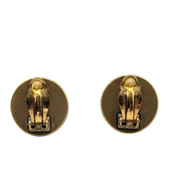 シャネル ココマーク イヤリング ブラック ゴールド メッキ プラスチック レディース CHANEL 【中古】