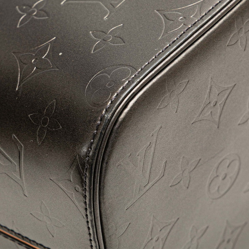 ルイ ヴィトン モノグラム マット ストックトン ハンドバッグ トートバッグ M55112 ノワール ブラック レザー レディース LOUIS VUITTON 【中古】