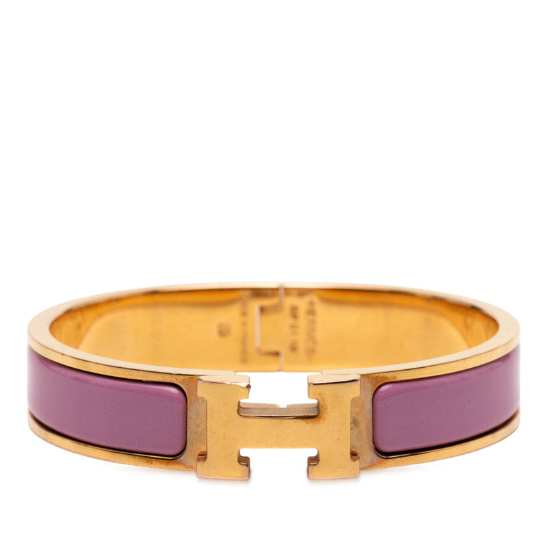 エルメス クリックH PM バングル ゴールド パープル メッキ レディース HERMES 【中古】