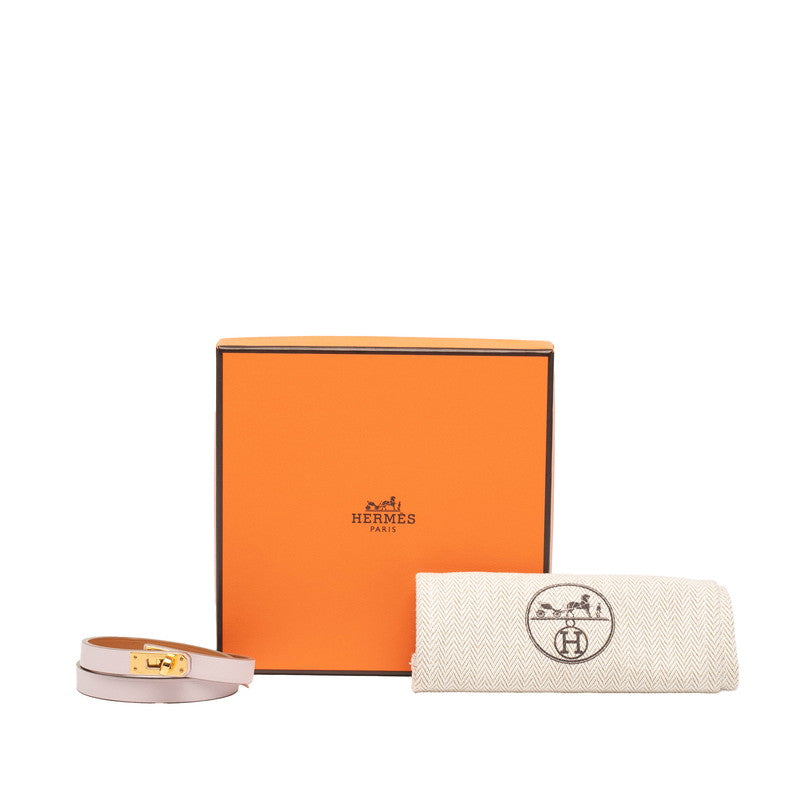 エルメス ミニ ケリー ドゥブルトゥール ブレスレット モーヴパール ゴールド金具 ヴォースイフト レディース HERMES 【中古】
