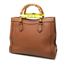 グッチ バンブー ダイアナ ミディアム トートバッグ ショルダーバッグ 2WAY 655658 ブラウン レザー レディース GUCCI 中古