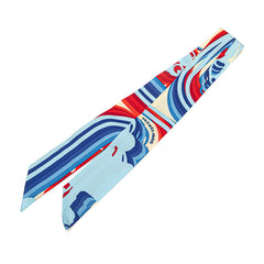 エルメス ツイリー Brdes de Gala Shadow ブリッド ドゥ ガラ シャドー スカーフ ブルー マルチカラー シルク レディース HERMES 【中古】