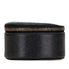シャネル ココマーク アクセサリーポーチ ジュエリーケース ブラック キャビアスキン レディース CHANEL 【中古】