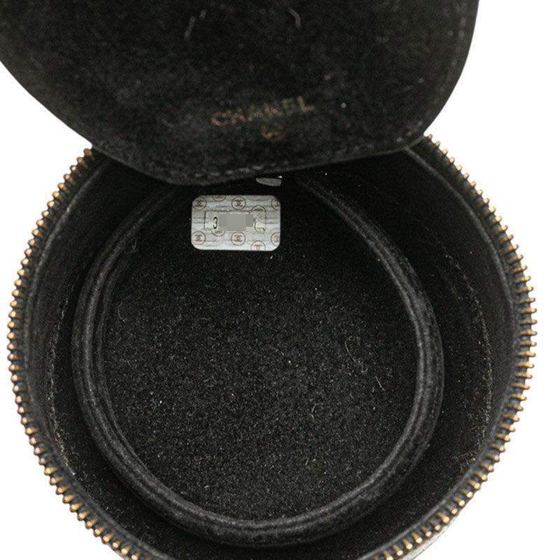 シャネル ココマーク アクセサリーポーチ ジュエリーケース ブラック キャビアスキン レディース CHANEL 【中古】