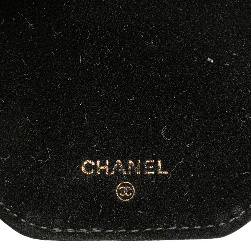 シャネル ココマーク アクセサリーポーチ ジュエリーケース ブラック キャビアスキン レディース CHANEL 【中古】