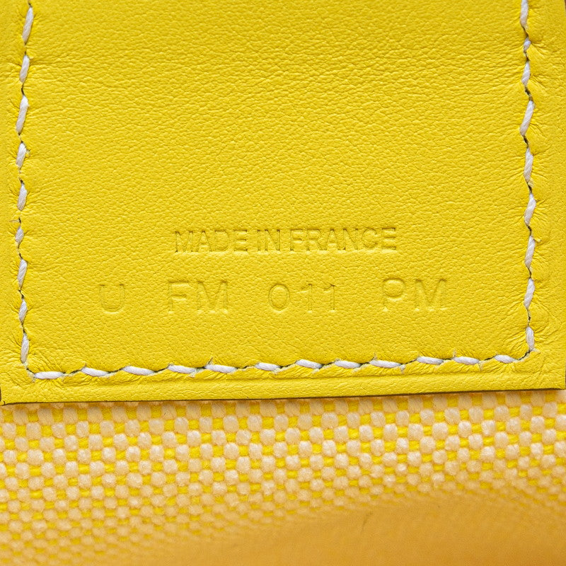 エルメス スティープル 25 ハンドバッグ イエロー トワルアッシュ ヴォースイフト レディース HERMES 【中古】