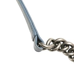 シャネル ボーイシャネル ココマーク チェーン ショルダーバッグ ブルー ファー レディース CHANEL 【中古】