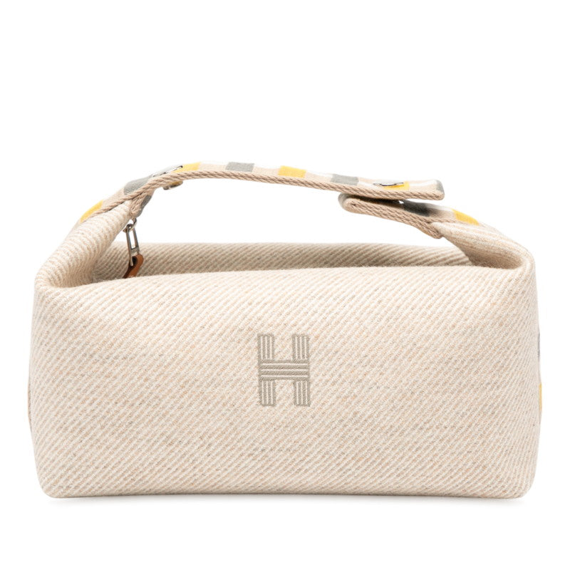 エルメス ブリッド ア ブラック オ カレPM ハンドバッグ セーグル シルバー金具 コットン レディース HERMES 【中古】