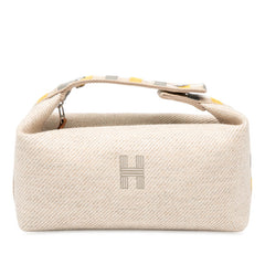 エルメス ブリッド ア ブラック オ カレPM ハンドバッグ セーグル シルバー金具 コットン レディース HERMES 【中古】