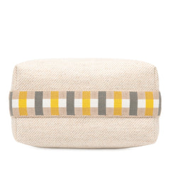 エルメス ブリッド ア ブラック オ カレPM ハンドバッグ セーグル シルバー金具 コットン レディース HERMES 【中古】