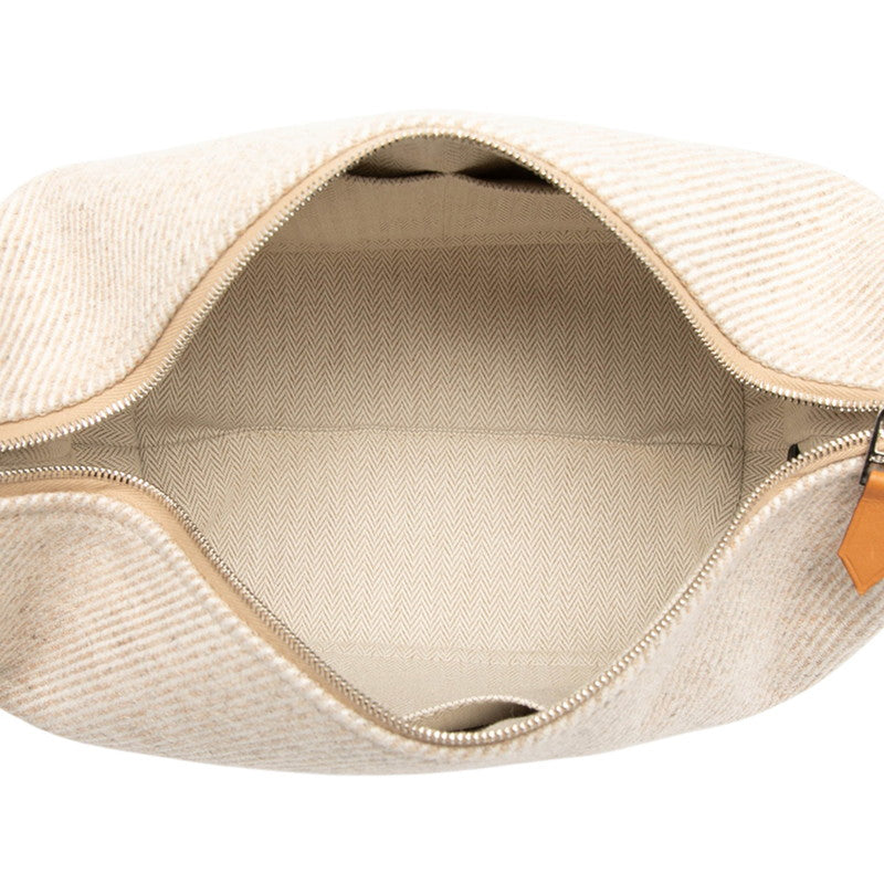 エルメス ブリッド ア ブラック オ カレPM ハンドバッグ セーグル シルバー金具 コットン レディース HERMES 【中古】