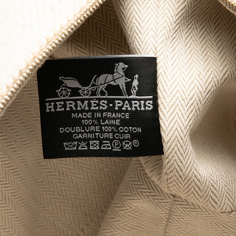 エルメス ブリッド ア ブラック オ カレPM ハンドバッグ セーグル シルバー金具 コットン レディース HERMES 【中古】