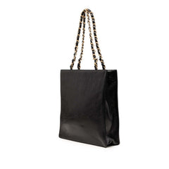 シャネル ココマーク チェーン トートバッグ ショルダーバッグ ブラック レザー レディース CHANEL 【中古】