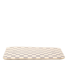 ルイ ヴィトン ダミエ アズール ネヴァーフル 付属ポーチ ポーチ N41361 ホワイト PVC レザー レディース LOUIS VUITTON 【中古】