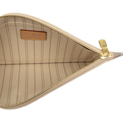 ルイ ヴィトン ダミエ アズール ネヴァーフル 付属ポーチ ポーチ N41361 ホワイト PVC レザー レディース LOUIS VUITTON 【中古】