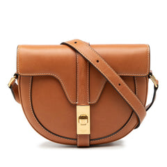 セリーヌ スモール ブザス 16 セーズ 斜め掛け ショルダーバッグ ブラウン レザー レディース CELINE 【中古】
