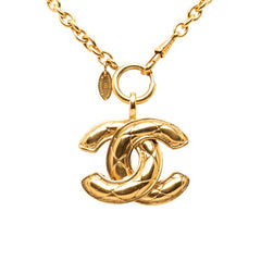 シャネル マトラッセ ココマーク ネックレス ゴールド メッキ レディース CHANEL 【中古】