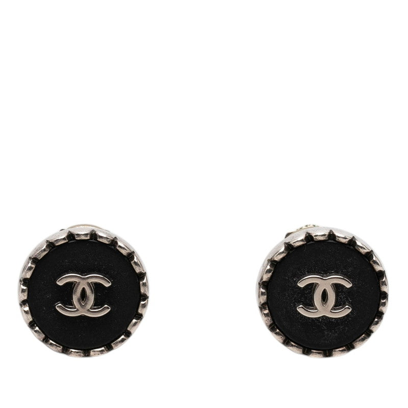 シャネル ココマーク ヴィンテージ イヤリング 96A シルバー ブラック メタル レディース CHANEL 【中古】
