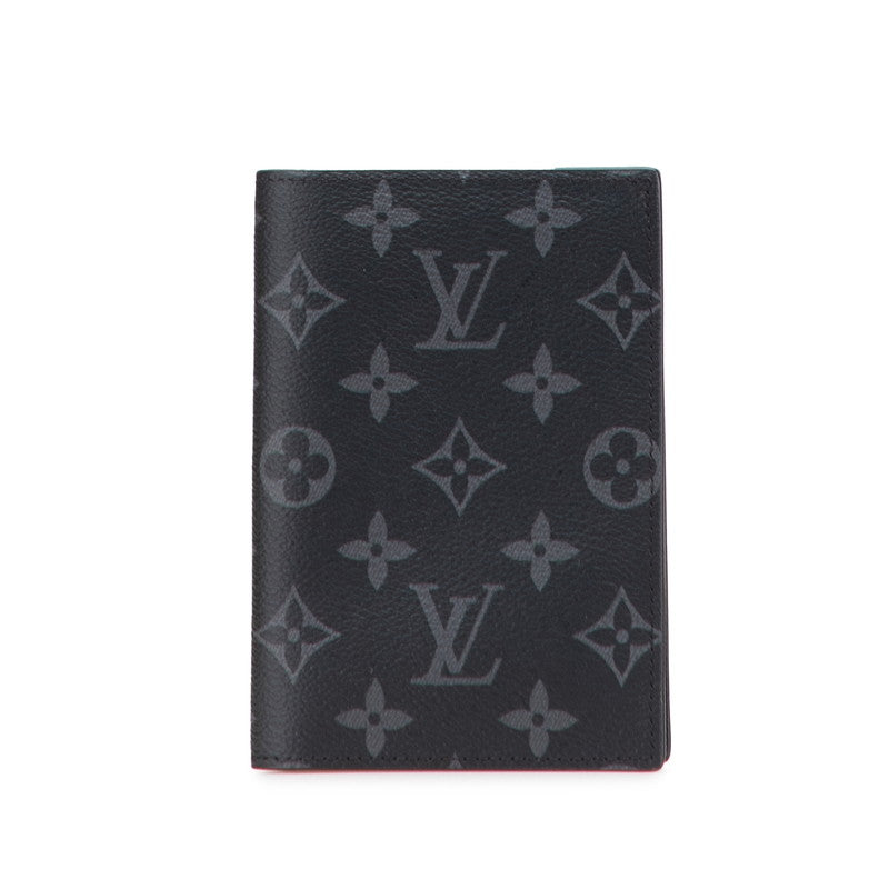 ルイ ヴィトン モノグラム エクリプス クーヴェルテュール パスポールNM パスケース M64501 ブラック PVC メンズ LOUIS VUITTON 【中古】