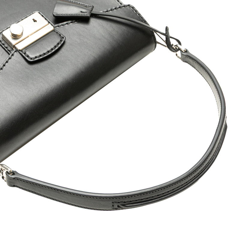 プラダ ステッチリム ハンドバッグ ショルダーバッグ 2WAY BR5138 ブラック レザー レディース PRADA 【中古】