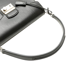 プラダ ステッチリム ハンドバッグ ショルダーバッグ 2WAY BR5138 ブラック レザー レディース PRADA 【中古】