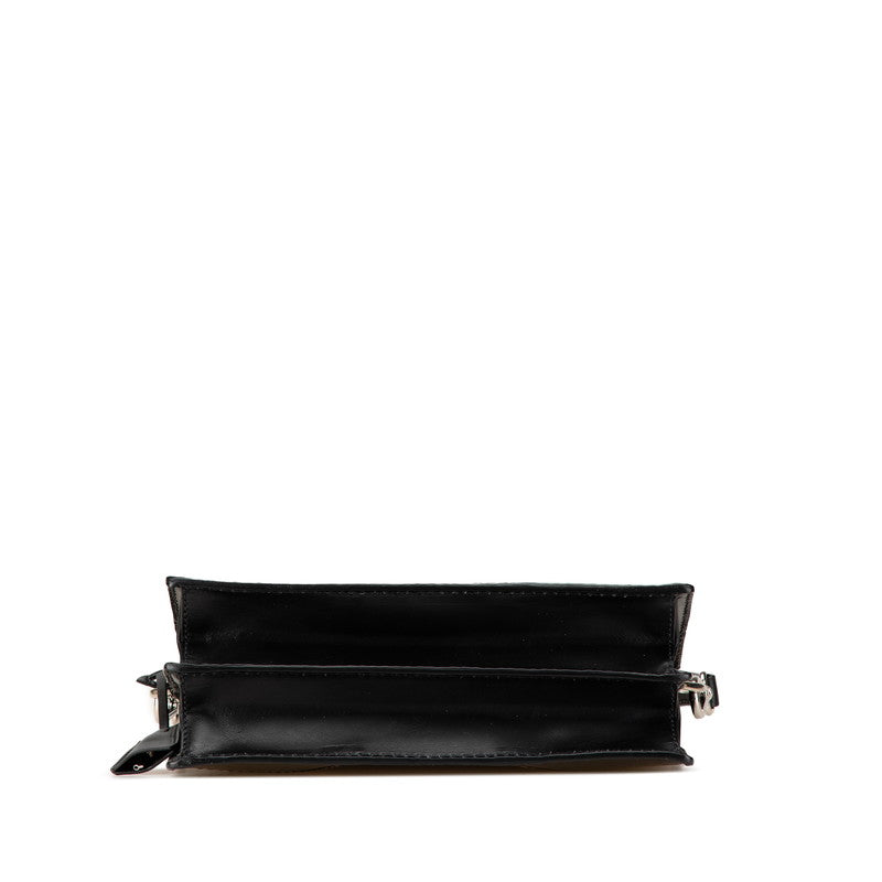 プラダ ステッチリム ハンドバッグ ショルダーバッグ 2WAY BR5138 ブラック レザー レディース PRADA 【中古】