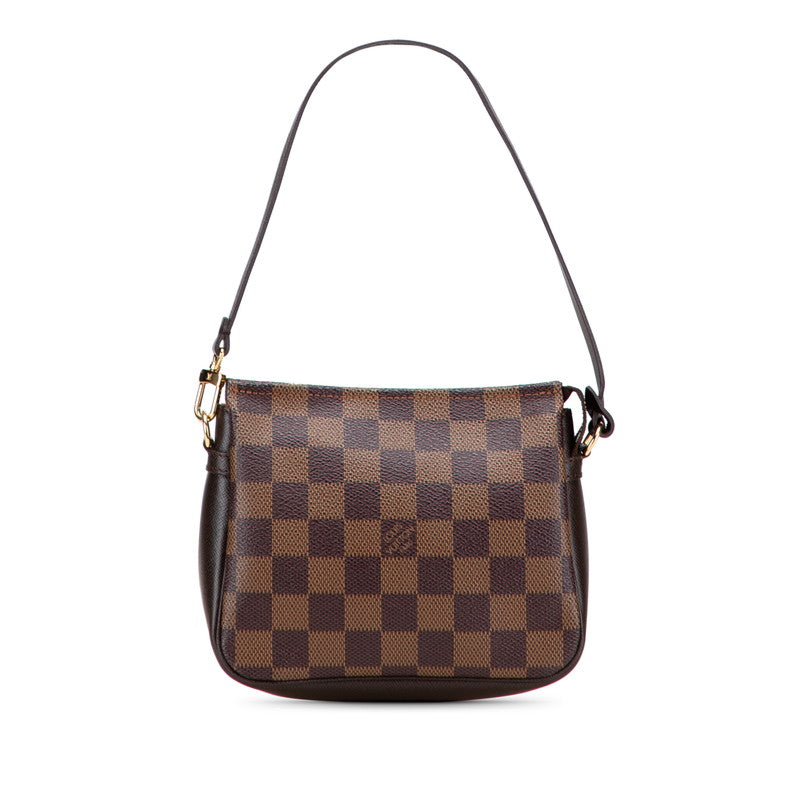 ルイ ヴィトン ダミエ トゥルース メイクアップ アクセサリーポーチ ハンドバッグ N51982 ブラウン PVC レザー レディース LOUIS VUITTON 【中古】