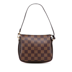 ルイ ヴィトン ダミエ トゥルース メイクアップ アクセサリーポーチ ハンドバッグ N51982 ブラウン PVC レザー レディース LOUIS VUITTON 【中古】