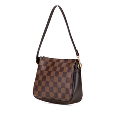 ルイ ヴィトン ダミエ トゥルース メイクアップ アクセサリーポーチ ハンドバッグ N51982 ブラウン PVC レザー レディース LOUIS VUITTON 【中古】