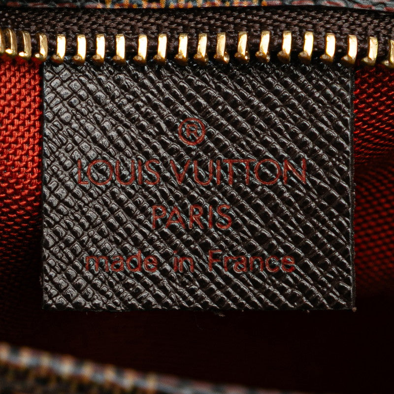 ルイ ヴィトン ダミエ トゥルース メイクアップ アクセサリーポーチ ハンドバッグ N51982 ブラウン PVC レザー レディース LOUIS VUITTON 【中古】