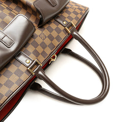 ルイ ヴィトン ダミエ マノスクGM ハンドバッグ トートバッグ N51120 ブラウン PVC レザー レディース LOUIS VUITTON 【中古】