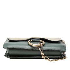 クロエ フェイ 斜め掛け ショルダーバッグ ブルー系 レザー スウェード レディース Chloe 【中古】