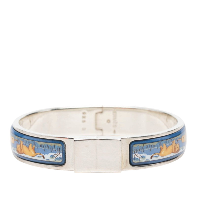 エルメス エマイユPM 七宝焼き バングル ブレスレット SV925 シルバー エナメル レディース HERMES 中古