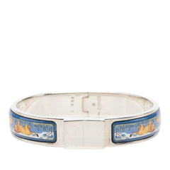 エルメス エマイユPM 七宝焼き バングル ブレスレット SV925 シルバー エナメル レディース HERMES 中古